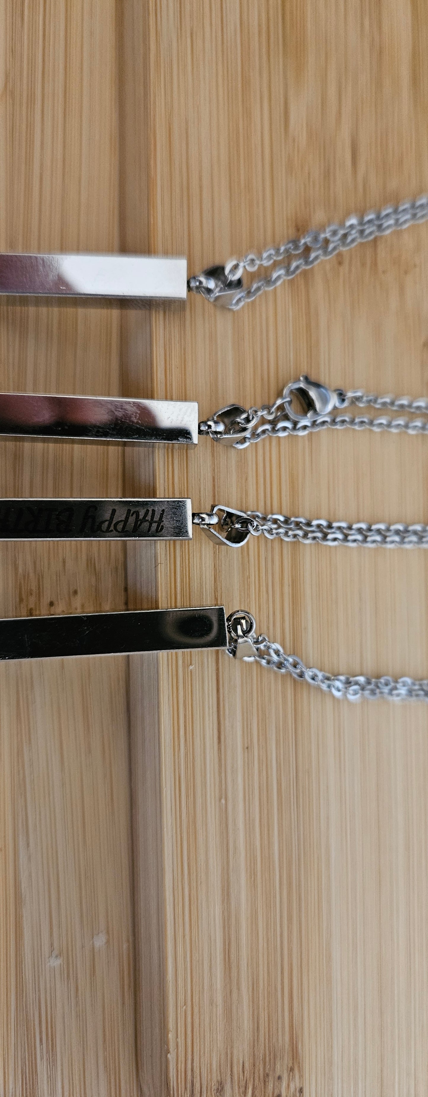 Personlised Stainless Steel Bar Necklace