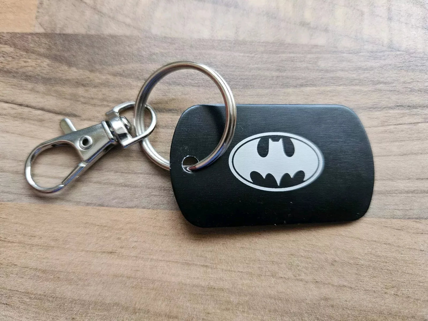 DC Comics Batman 89 Keyring. Custom Made, Laser Engraved Dog Tag